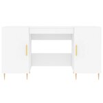 vidaXL Bureau blanc 140x50x75 cm bois d'ingénierie