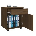 vidaXL Armoire roulante Chêne marron 45x38x54 cm Bois d'ingénierie