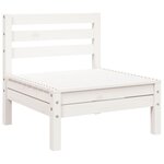 vidaXL Canapé de jardin 3 places et repose-pied blanc bois pin massif