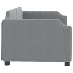 vidaXL Lit de repos sans matelas gris clair 90x200 cm tissu