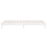 vidaXL Cadre de lit à LED sans matelas blanc 100x200 cm bois massif