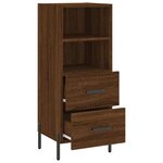 vidaXL Buffet Chêne marron 34 5x34x90 cm Bois d'ingénierie