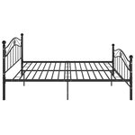 vidaXL Cadre de lit sans matelas noir métal 160x200 cm
