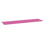 vidaXL Coussin de banc de jardin rose 200x50x4 cm tissu