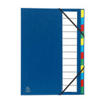 Trieur Harmonika, PP, 12 compartiments, bleu EXACOMPTA