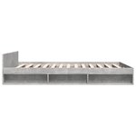 vidaXL Cadre de lit à tiroirs gris béton 150x200 cm bois d'ingénierie