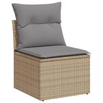 vidaXL Salon de jardin avec coussins 12 Pièces beige résine tressée