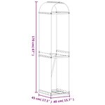 vidaXL Porte-bûches anthracite 40x45x170 cm acier galvanisé
