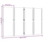 vidaXL Cloison de séparation 4 panneaux taupe 280x180 cm