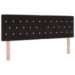 Tête de lit vidaXL avec boutons en cristal capitonnée noire 140 cm en velours