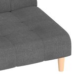 vidaXL Canapé-lit à 2 places gris clair tissu