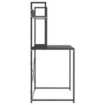 vidaXL Bureau d'ordinateur Noir 120 x 60 x 138 cm