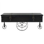 vidaXL Table basse MDF et bois de sapin 110x55x43 cm