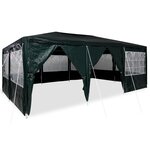vidaXL Tente de fête avec 10 parois latérales vertes 6x4 m PE