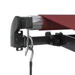 vidaXL Auvent manuel rétractable avec LED bordeaux 500x350 cm