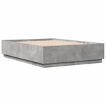 vidaXL Cadre de lit sans matelas gris béton 150x200 cm