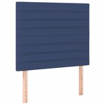 vidaXL Sommier à lattes de lit avec matelas Bleu 90x200 cm Tissu