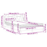 vidaXL Lit avec matelas gris 140x200 cm similicuir