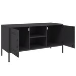 vidaXL Meuble TV noir 100 5x39x50 5 cm acier