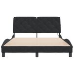 vidaXL Cadre de lit avec LED sans matelas noir 120x200 cm velours