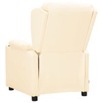 vidaXL Fauteuil inclinable Crème Similicuir