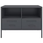 vidaXL Meuble TV anthracite 68x39x50 5 cm acier laminé à froid