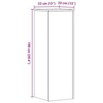 vidaXL Support pour plantes chêne brun 33x33x100 cm bois d'ingénierie