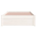 vidaXL Cadre de lit sans matelas blanc bois massif 90x190 cm