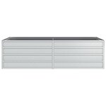 vidaXL Lit surélevé de jardin 160x80x45 cm Acier galvanisé Argenté