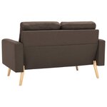 vidaXL Ensemble de canapés 2 Pièces Tissu Marron