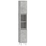 vidaXL Ensemble d'armoires de salle de bain 3 Pièces gris béton