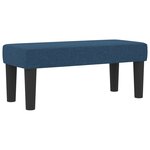 vidaXL Lit à ressorts avec matelas et banc bleu 90x190 cm tissu
