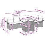 Set de canapé de jardin vidaXL de 7 pièces avec coussins