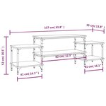 vidaXL Meuble TV Chêne marron 157x35x52 cm bois d'ingénierie
