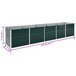 vidaXL Lit surélevé de jardin Acier galvanisé 400x80x77 cm Vert