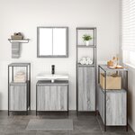 vidaXL Ensemble de meubles de salle de bain 5 pièces en bois d'ingénierie gris sonoma