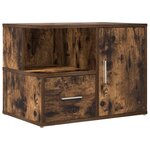 vidaXL Armoire d'angle chêne fumé 160x40x45 cm bois d'ingénierie