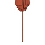 vidaXL Parasol d'extérieur avec mât en bois 270 cm Terre cuite