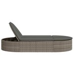 vidaXL Chaise longue double avec coussins gris résine tressée