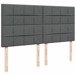 vidaXL Sommier à lattes de lit avec matelas Gris foncé 180x200cm Tissu