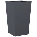 vidaXL Jardinières 2 Pièces anthracite 45x45x75 cm acier