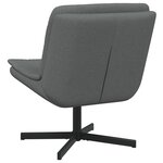vidaXL Chaise pivotante Gris foncé Polyester  Métal Moyen Pivotant