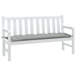 vidaXL Coussin de banc de jardin gris clair mélangé 150x50x7 cm tissu