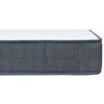 vidaXL Matelas de sommier à lattes 190x140x20 cm tissu