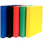 EXACOMPTA - Classeur a anneaux - Dos 40 mm - 21 x 29,7 - 4 anneaux - Remborde plastique 18/10eme - Couleur verte