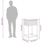 vidaXL Ensemble de bar de jardin 5 Pièces avec coussins noir poly rotin