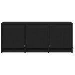 vidaXL Meuble TV avec LED noir 97x34x40 cm bois d'ingénierie