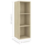 vidaXL Meubles TV muraux 4 Pièces Chêne sonoma Bois d'ingénierie