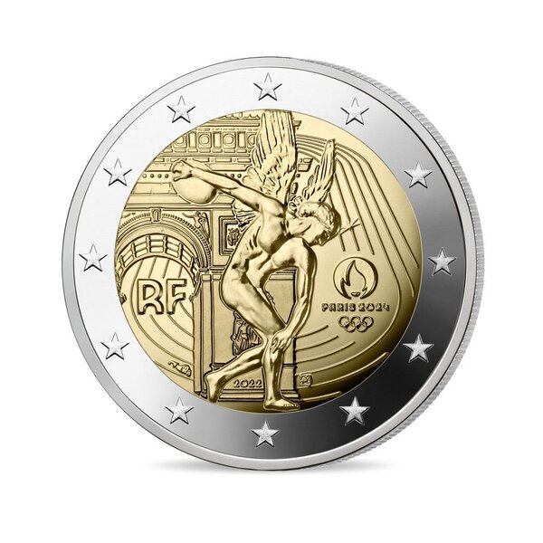 Jeux Olympique de Paris 2024 Monnaie de 2€ Commémorative BE