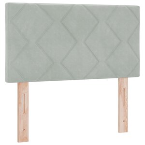 vidaXL Tête de Lit LED Gris Clair Ensemble de 2 Gris clair Revêtement